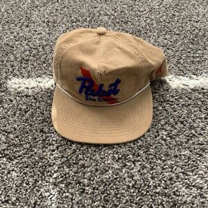 NWT Pabst Blue Ribbon Tan Corduroy Snapback Hat